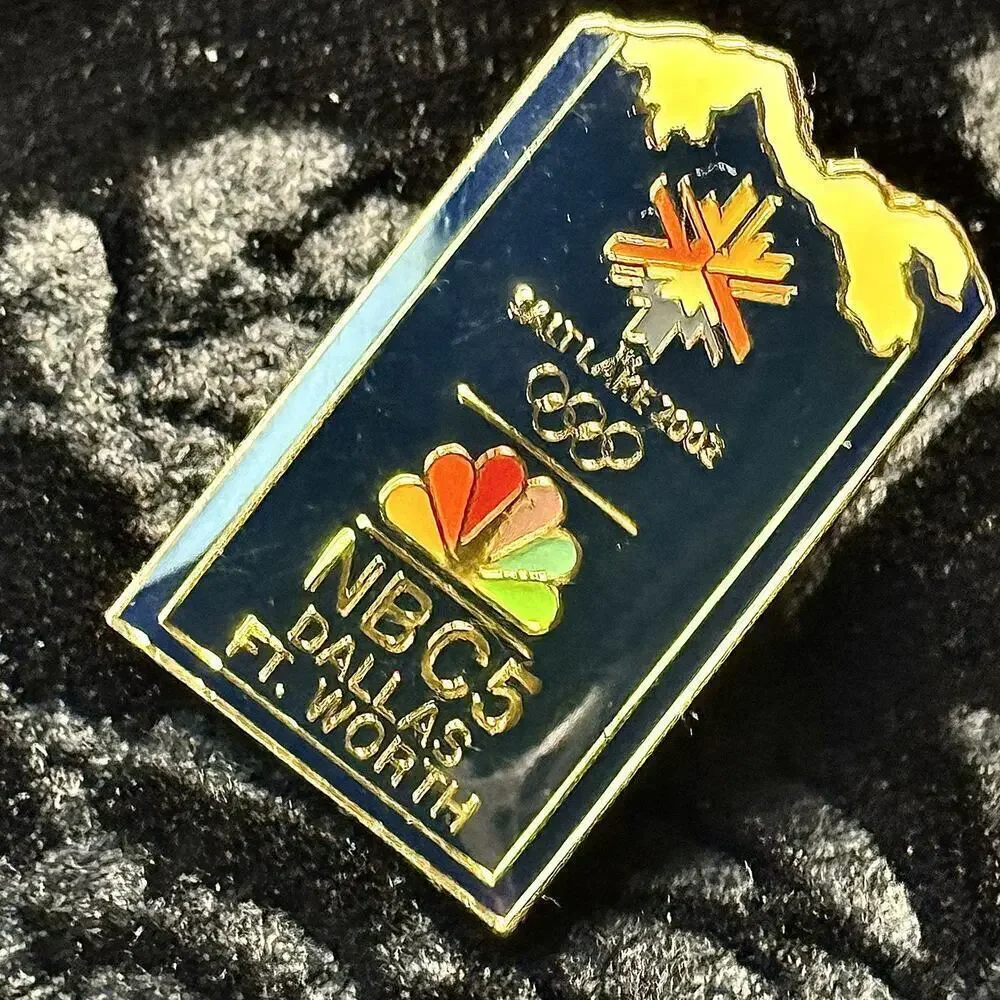 Salt Lake City NBC Olympic Games Media Sponsor Pin 2002 NBC4 Dallas Ft. Worth